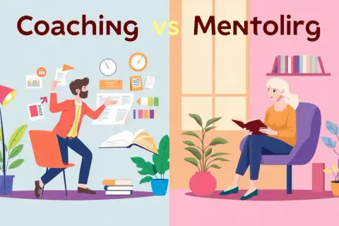 Coaching a mentoring: różnice, wybór i korzyści dla Ciebie
