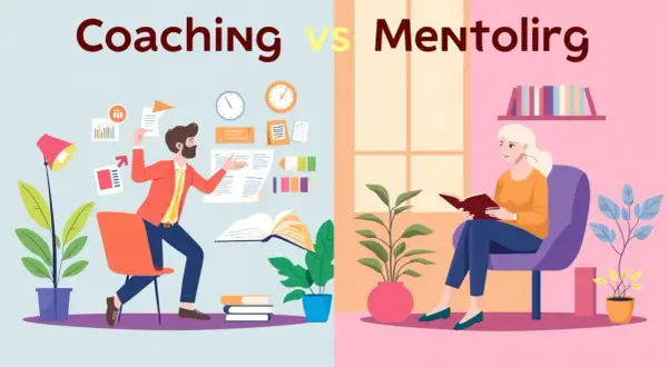 Coaching a mentoring: różnice, wybór i korzyści dla Ciebie