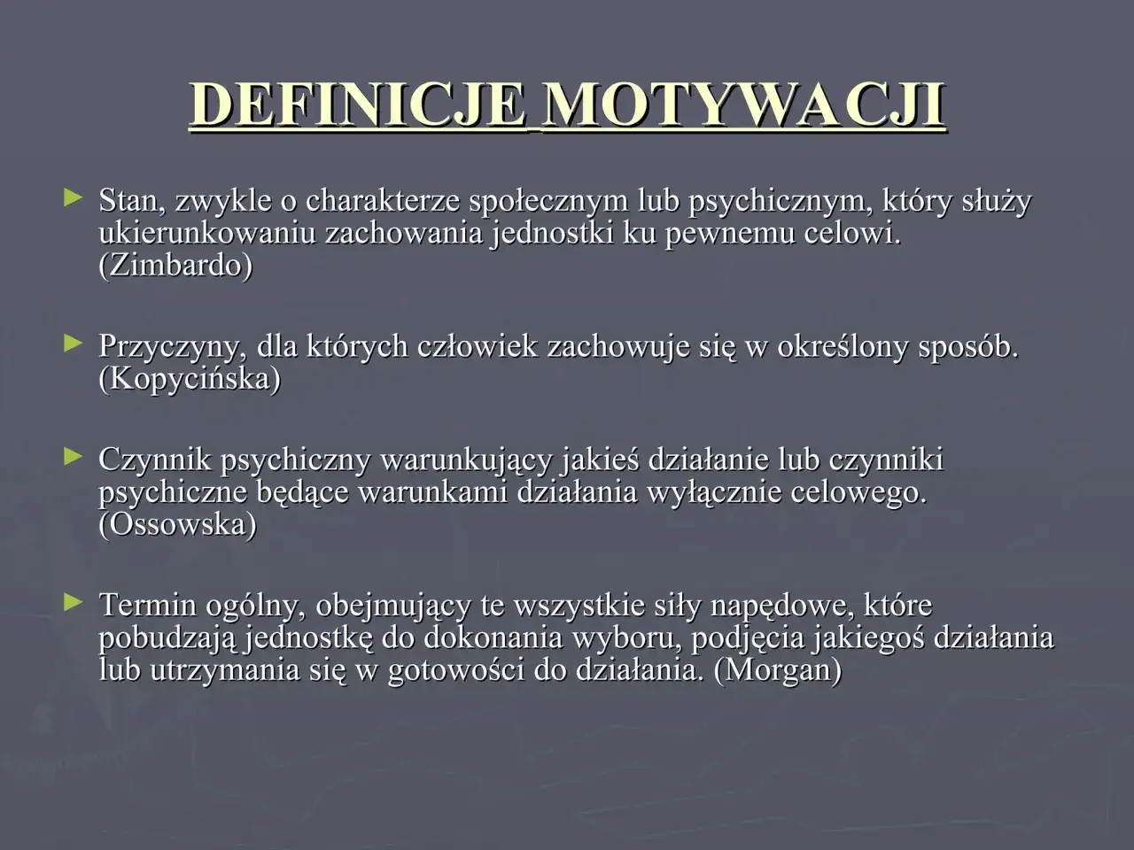 psychologia motywacji ogólne pojęcie